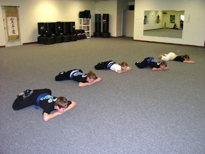 Kids martial arts class at Logan's