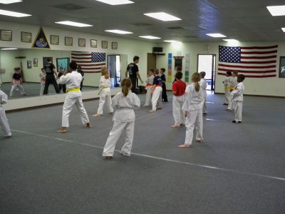 Kids martial arts class at Logan's